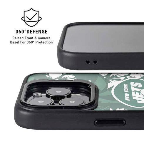 NFL New York Jets Tropical Print iPhone 14 Pro Kickstand Case